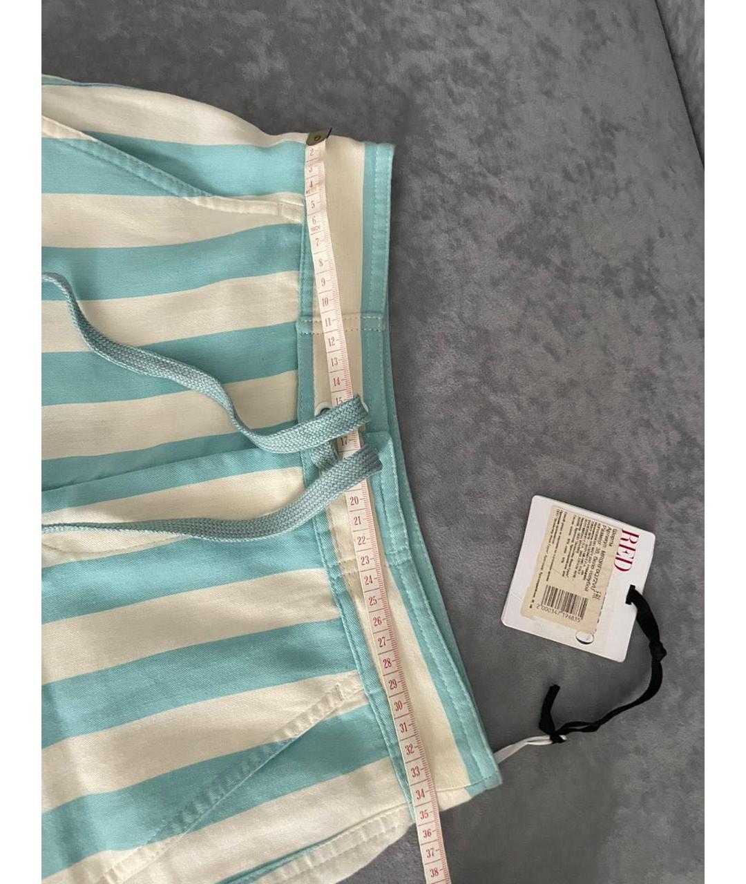 RED VALENTINO Голубые хлопковые шорты, фото 5