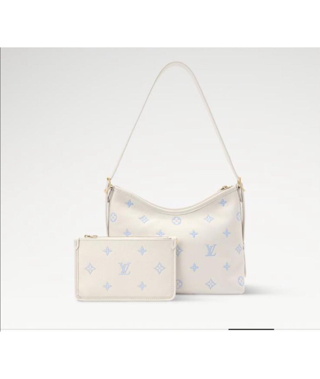 LOUIS VUITTON Белая кожаная сумка через плечо, фото 4