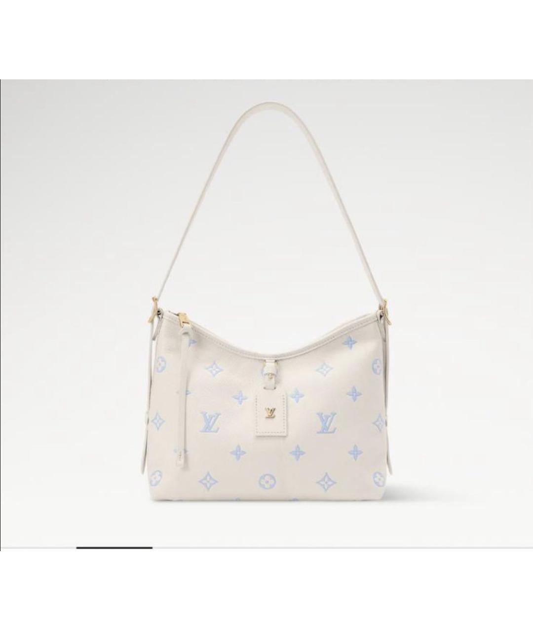 LOUIS VUITTON Белая кожаная сумка через плечо, фото 5