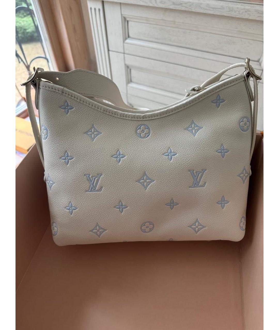 LOUIS VUITTON Белая кожаная сумка через плечо, фото 2