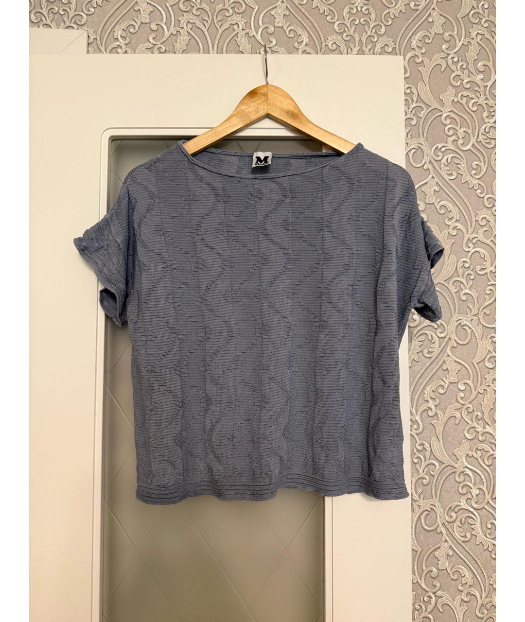 MISSONI Голубая вискозная футболка, фото 6