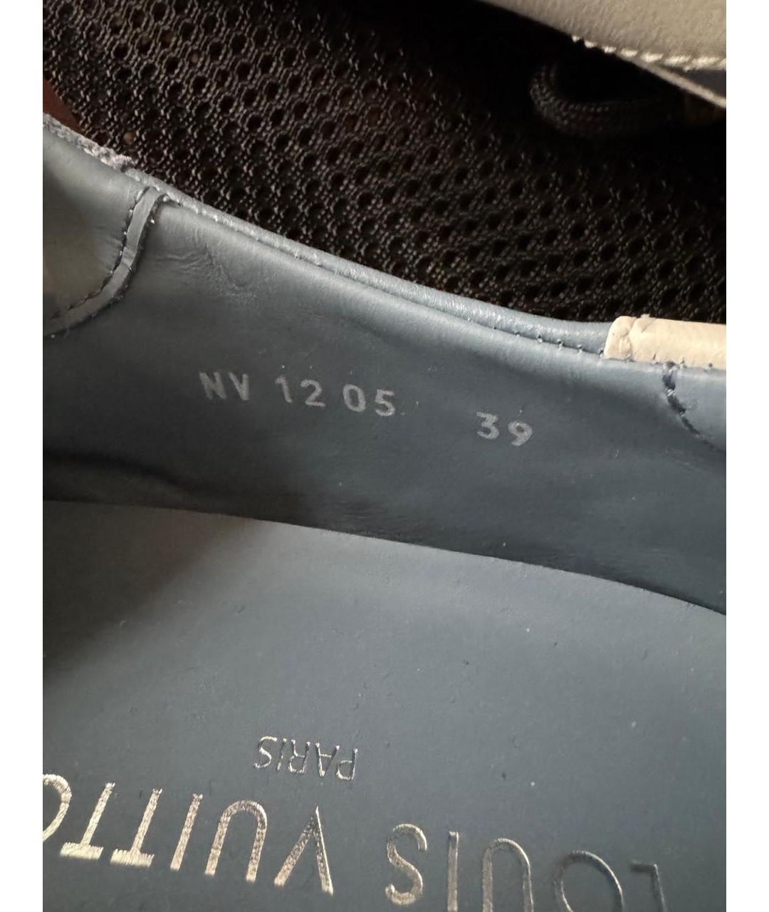 LOUIS VUITTON Голубые замшевые кроссовки, фото 5