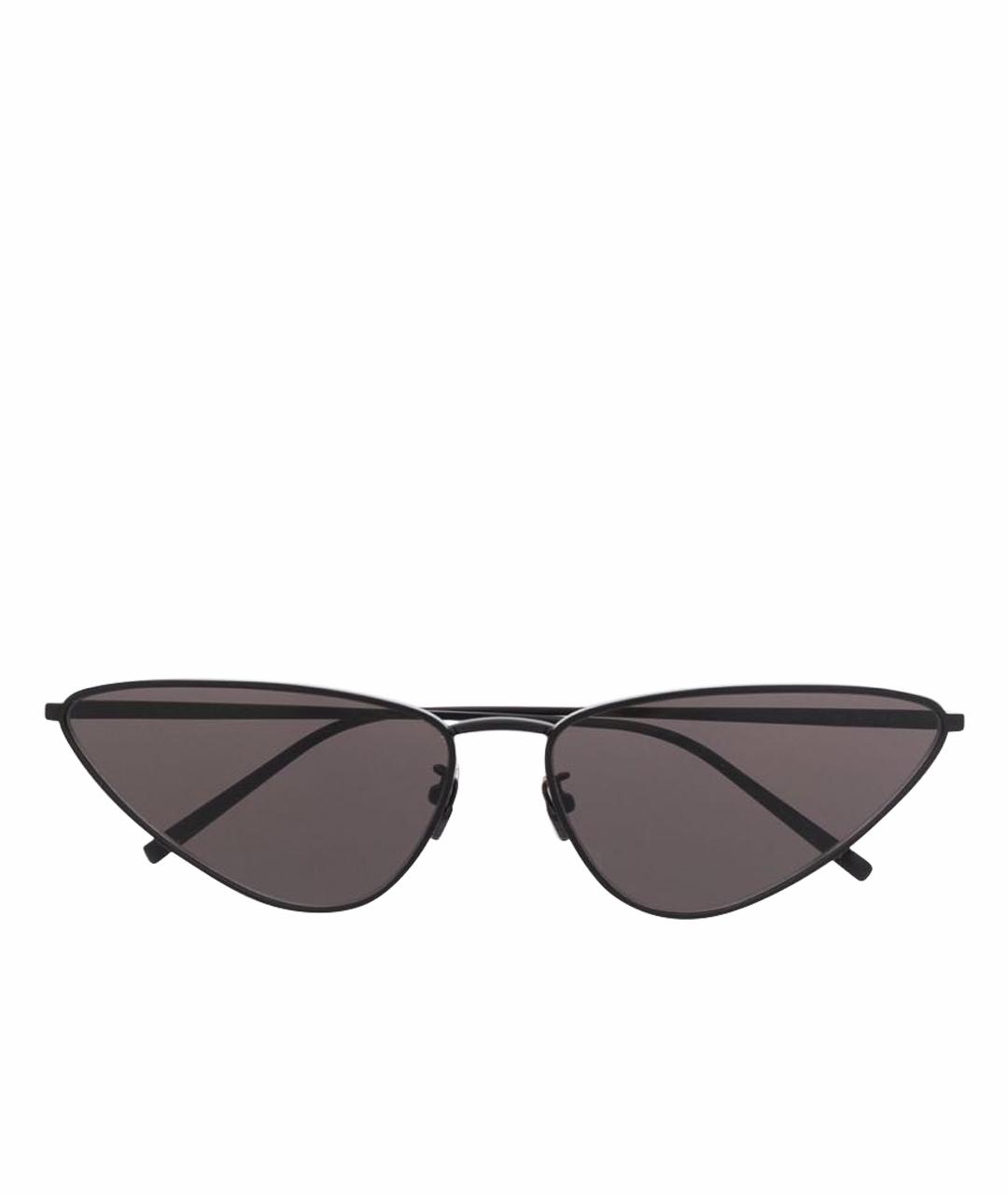 SAINT LAURENT Черные металлические солнцезащитные очки, фото 1