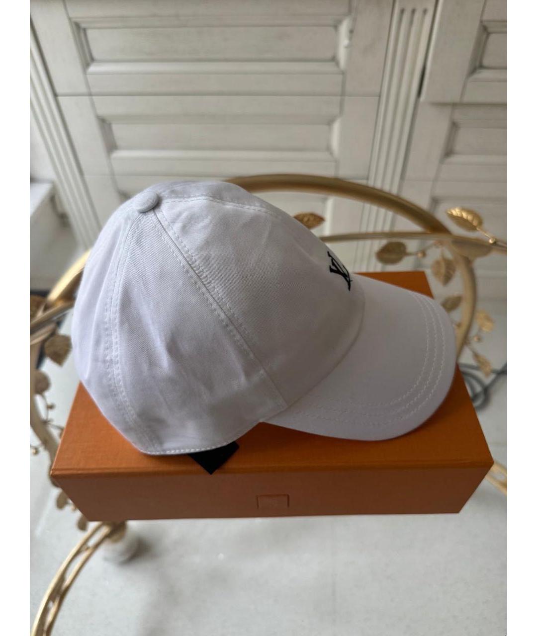 LOUIS VUITTON Белая хлопковая кепка, фото 2