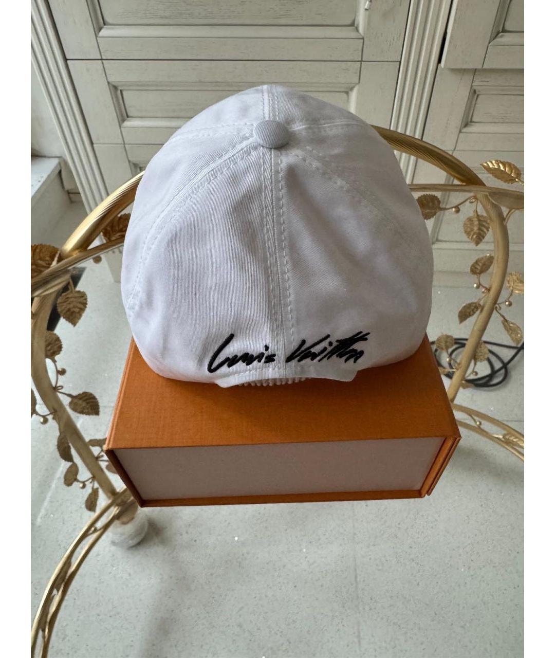 LOUIS VUITTON Белая хлопковая кепка, фото 3