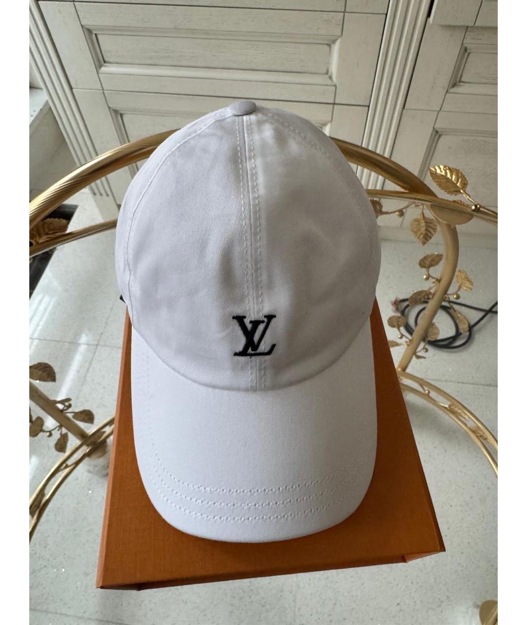 LOUIS VUITTON Белая хлопковая кепка, фото 5