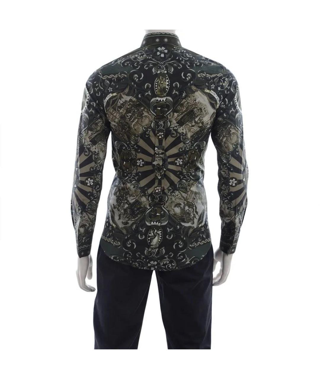 DOLCE&GABBANA Мульти хлопковая кэжуал рубашка, фото 3