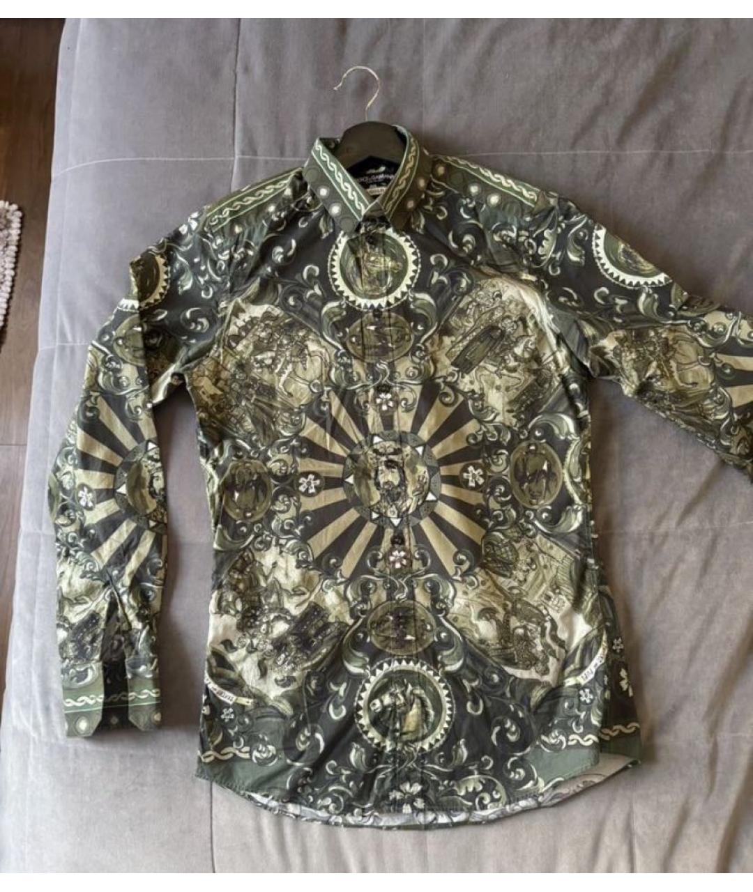 DOLCE&GABBANA Мульти хлопковая кэжуал рубашка, фото 2