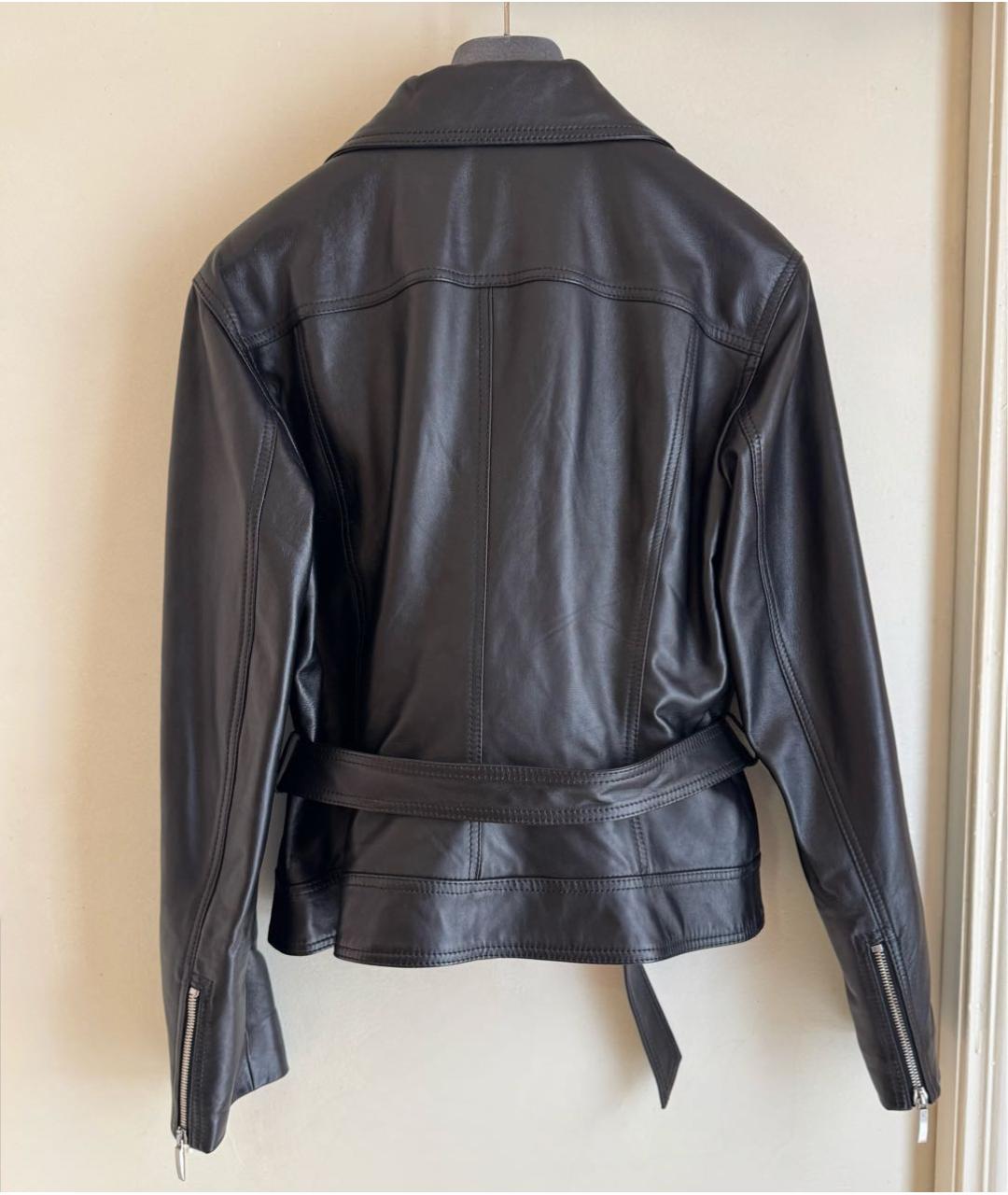 ALBERTA FERRETTI Черная кожаная куртка, фото 7