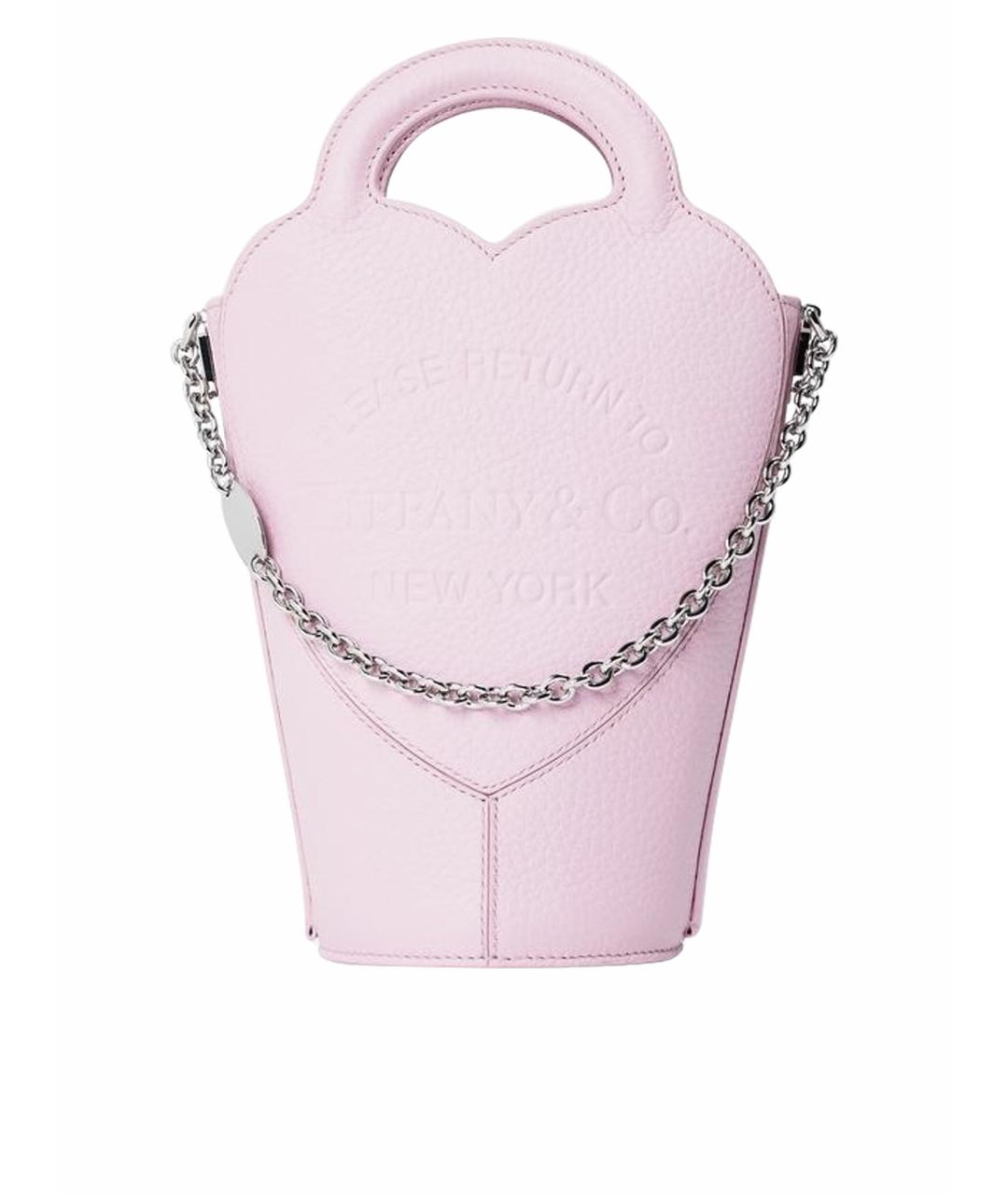 TIFFANY&CO Розовая кожаная сумка с короткими ручками, фото 1