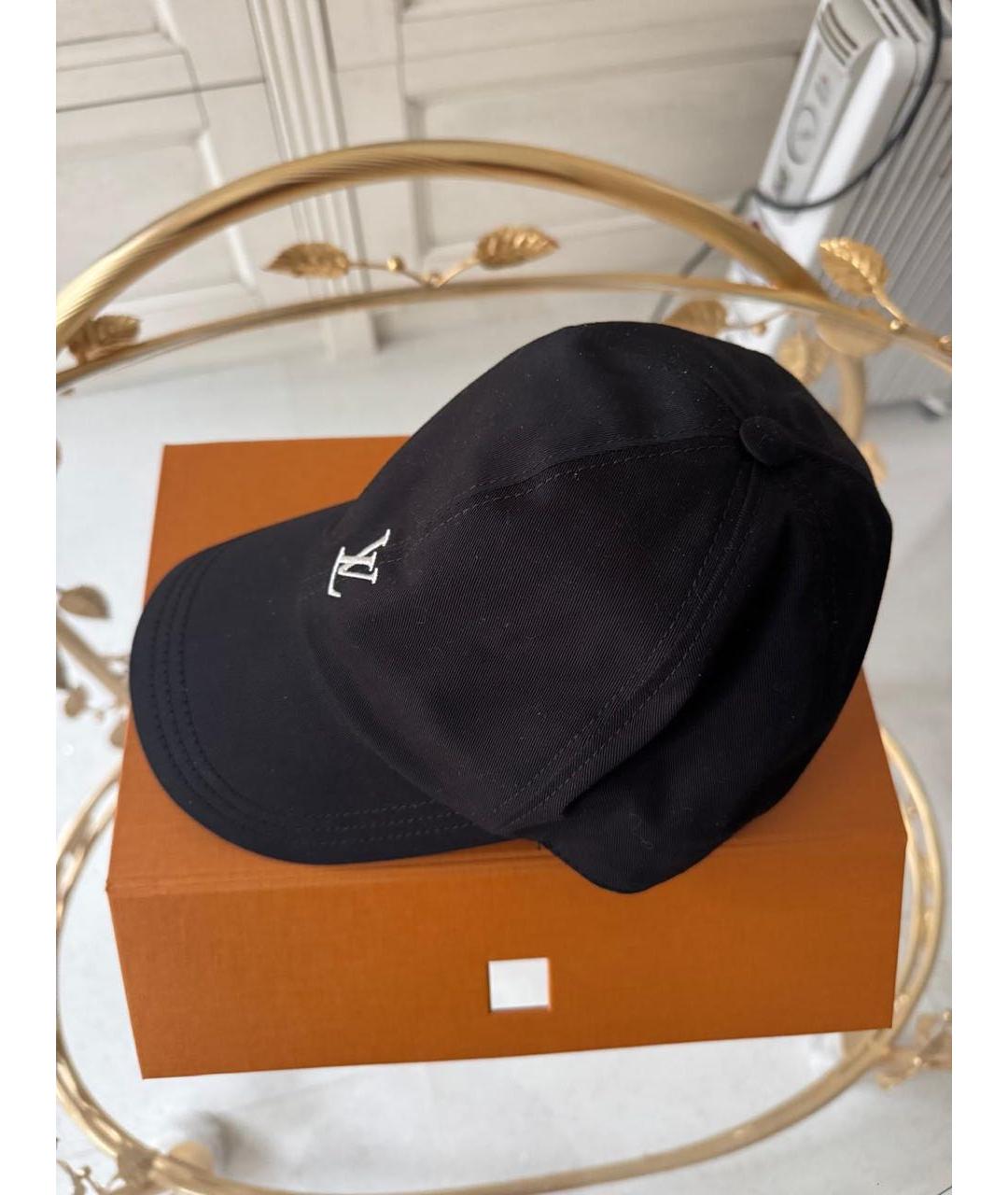 LOUIS VUITTON Черная хлопковая кепка, фото 3