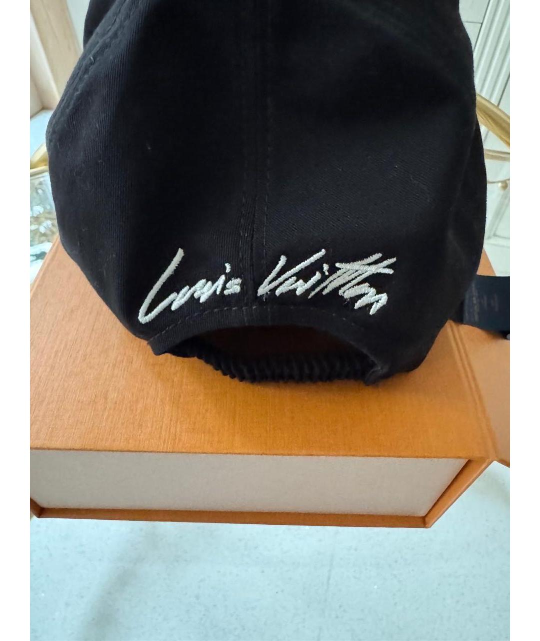 LOUIS VUITTON Черная хлопковая кепка, фото 4