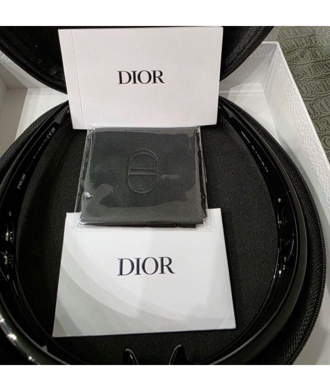 CHRISTIAN DIOR Черные пластиковые солнцезащитные очки, фото 3