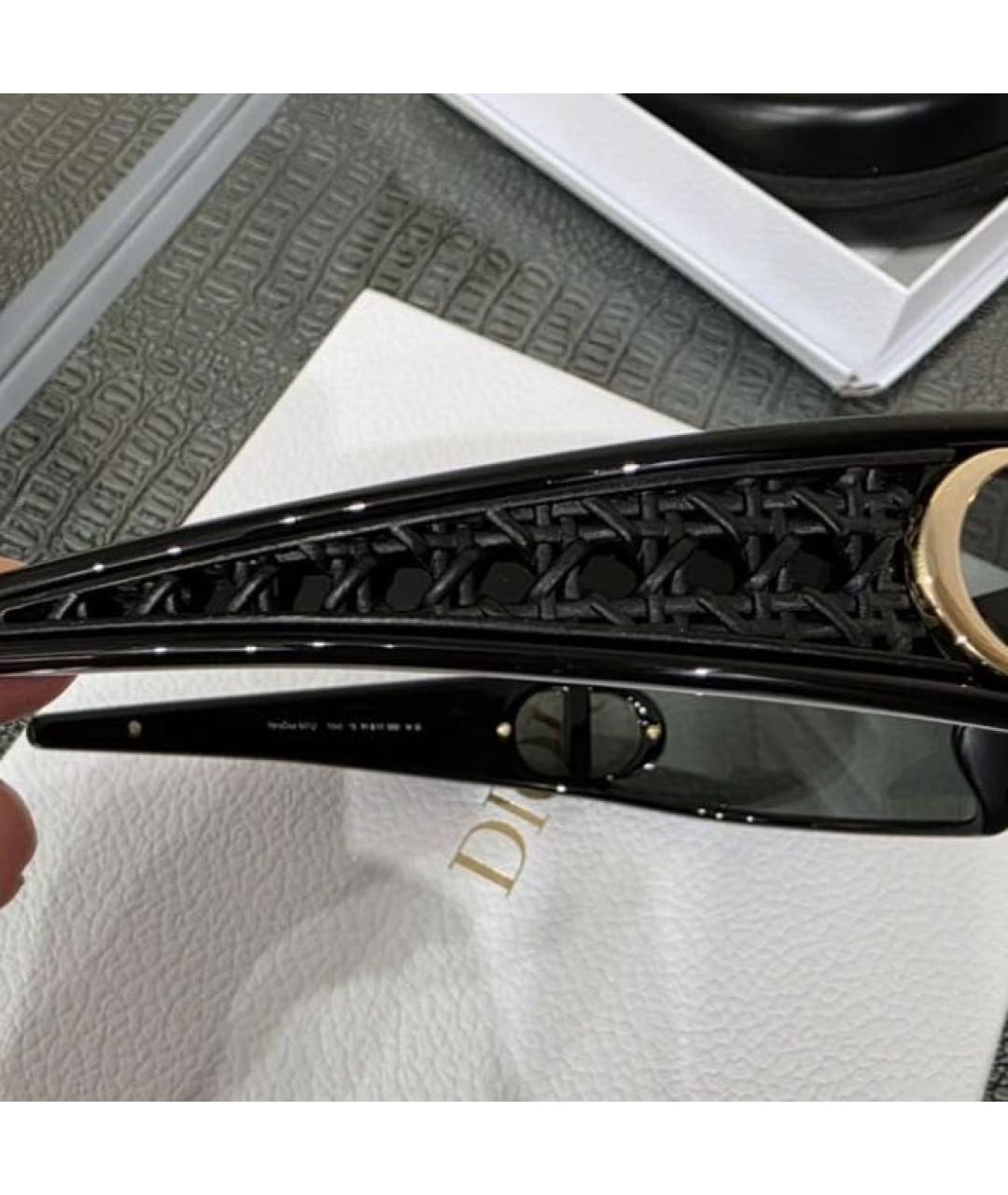 CHRISTIAN DIOR Черные пластиковые солнцезащитные очки, фото 5