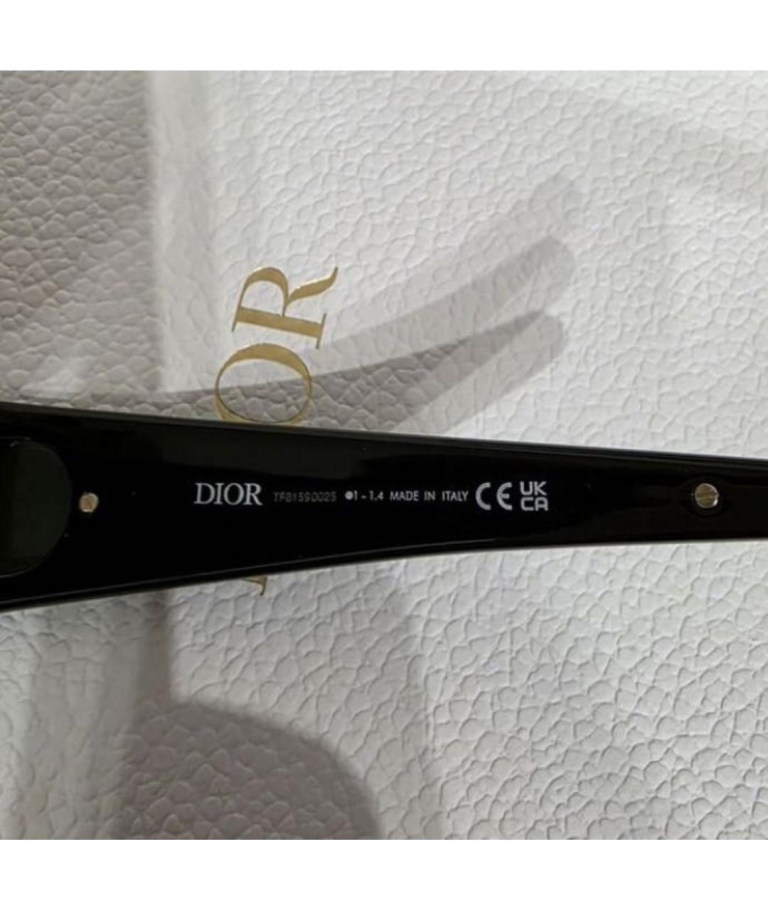 CHRISTIAN DIOR Черные пластиковые солнцезащитные очки, фото 7