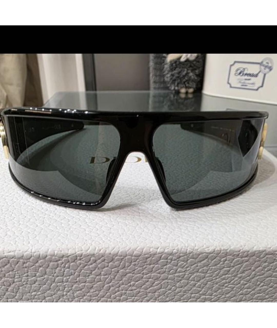 CHRISTIAN DIOR Черные пластиковые солнцезащитные очки, фото 8