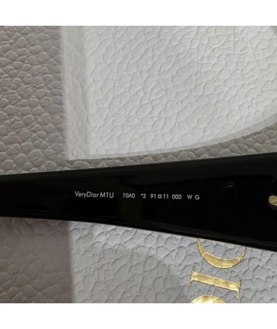 CHRISTIAN DIOR Черные пластиковые солнцезащитные очки, фото 6