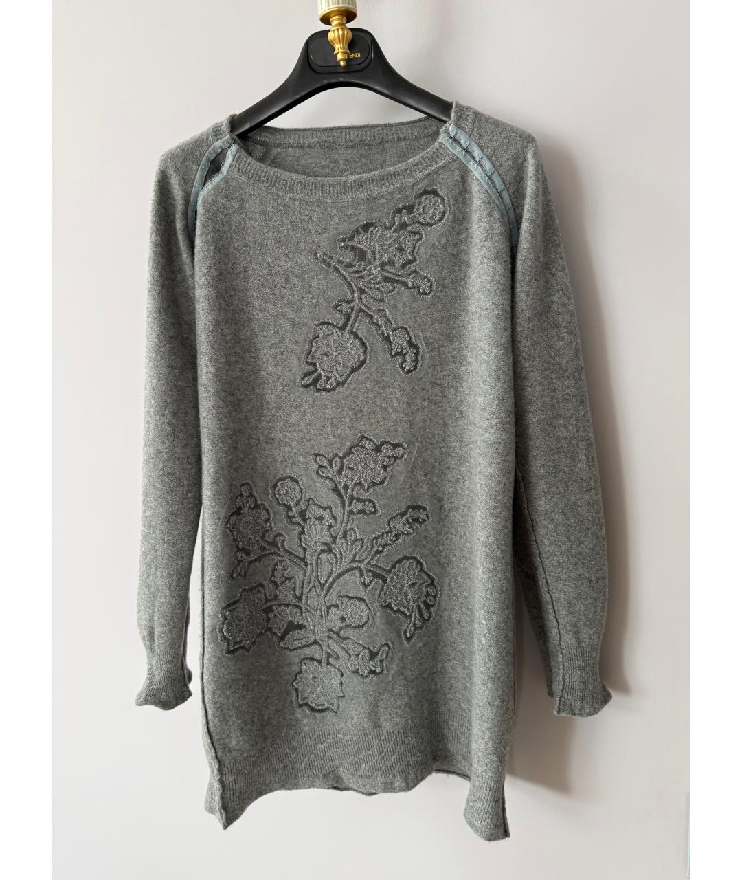ERMANNO SCERVINO Серый шерстяной джемпер / свитер, фото 3