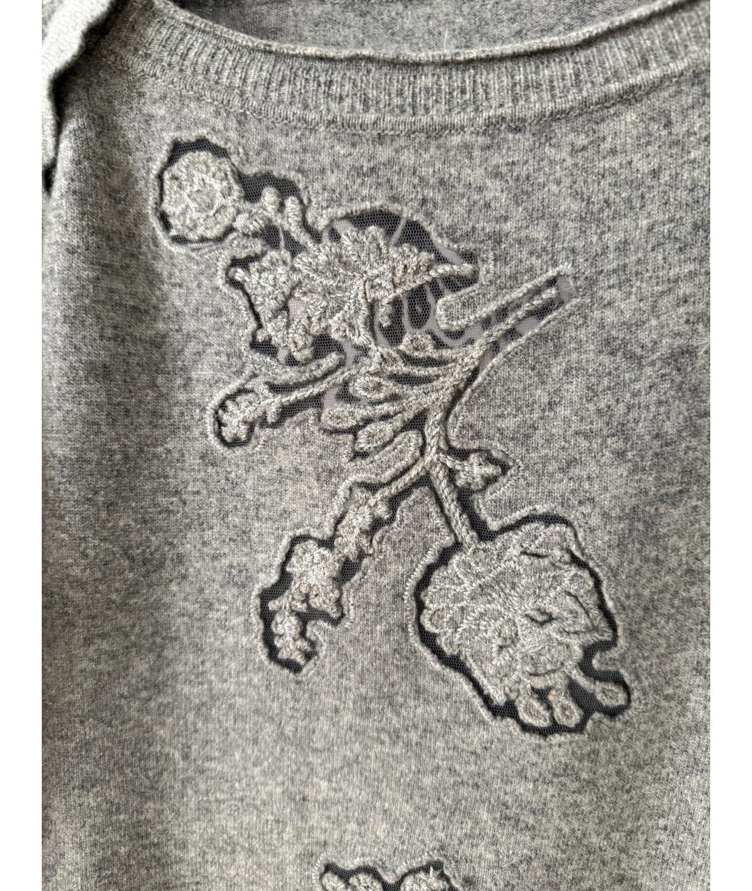 ERMANNO SCERVINO Серый шерстяной джемпер / свитер, фото 4