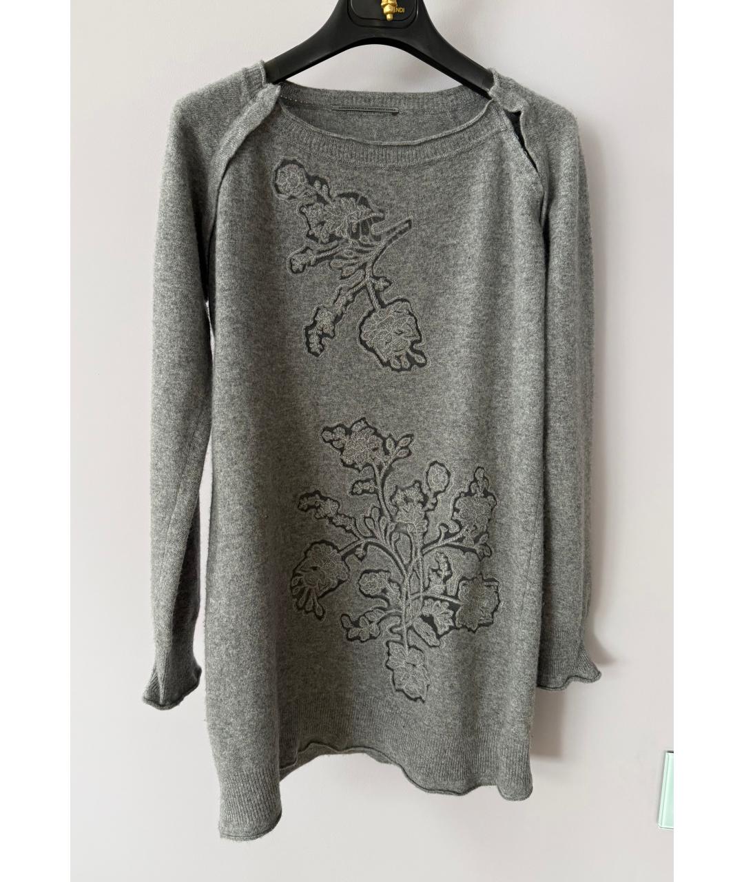 ERMANNO SCERVINO Серый шерстяной джемпер / свитер, фото 7