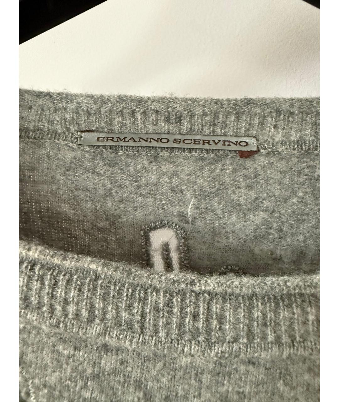 ERMANNO SCERVINO Серый шерстяной джемпер / свитер, фото 5