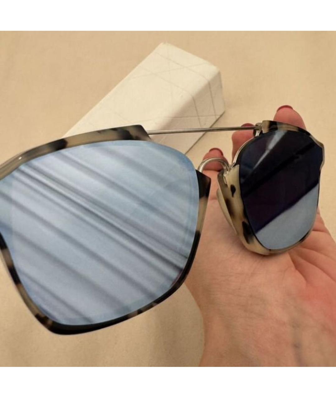 CHRISTIAN DIOR Серые пластиковые солнцезащитные очки, фото 4