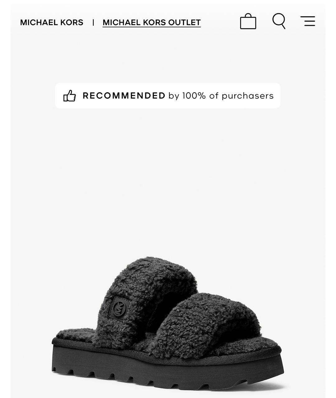 MICHAEL KORS Черные шлепанцы, фото 4