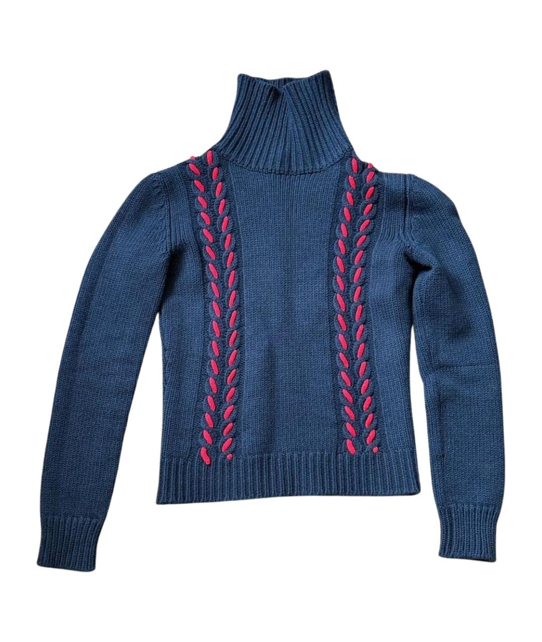 CELINE Темно-синий шерстяной джемпер / свитер, фото 1