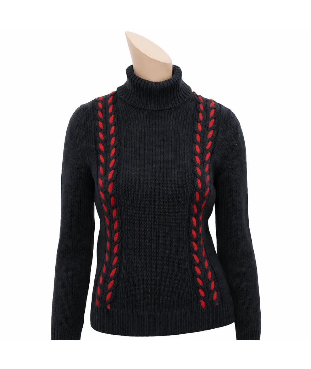 CELINE Темно-синий шерстяной джемпер / свитер, фото 2