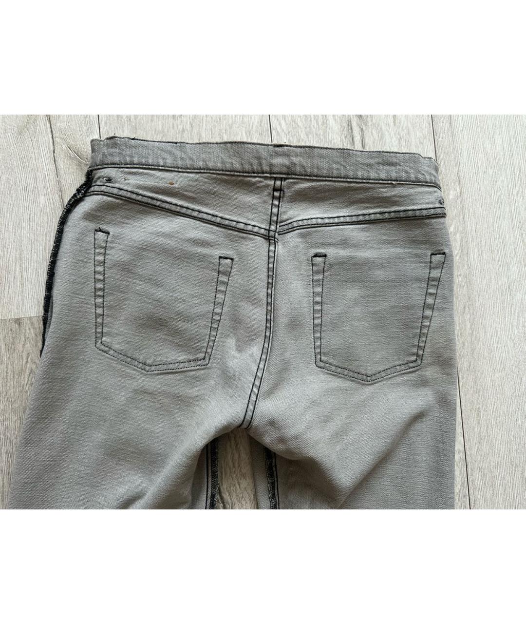 TOTEME Антрацитовые хлопко-эластановые прямые джинсы, фото 4