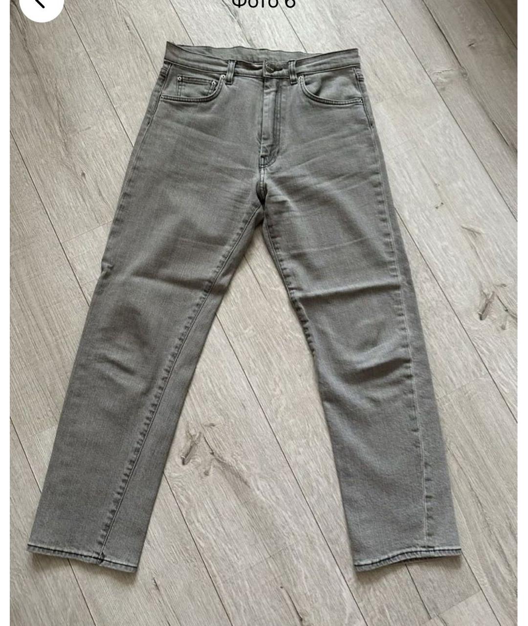 TOTEME Антрацитовые хлопко-эластановые прямые джинсы, фото 6