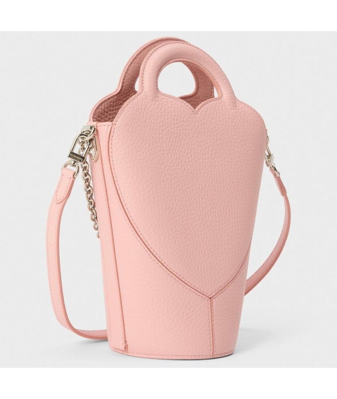 TIFFANY&CO Розовая кожаная сумка через плечо, фото 2