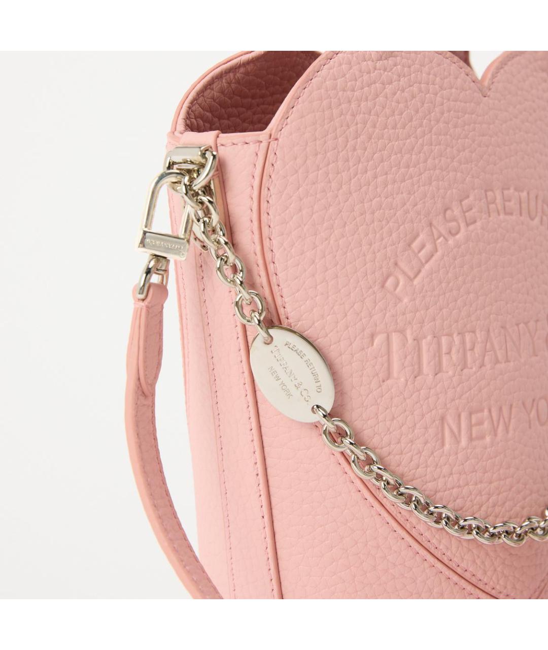 TIFFANY&CO Розовая кожаная сумка через плечо, фото 3