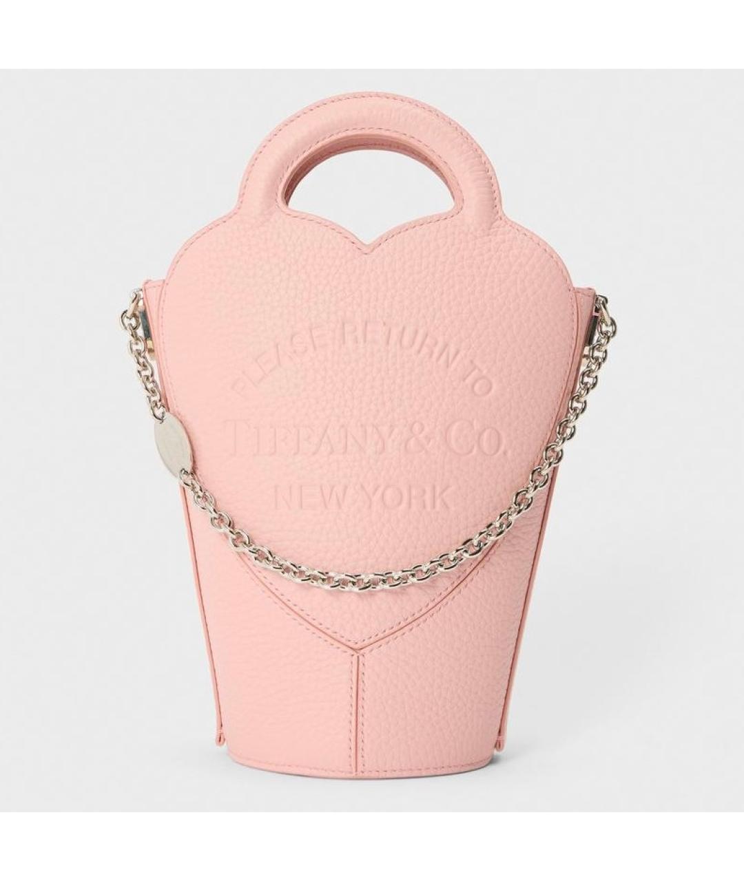 TIFFANY&CO Розовая кожаная сумка через плечо, фото 4