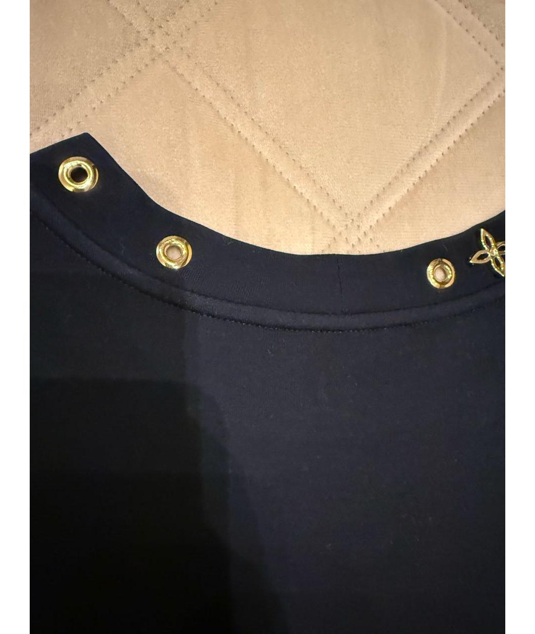 LOUIS VUITTON Черная хлопковая футболка, фото 4