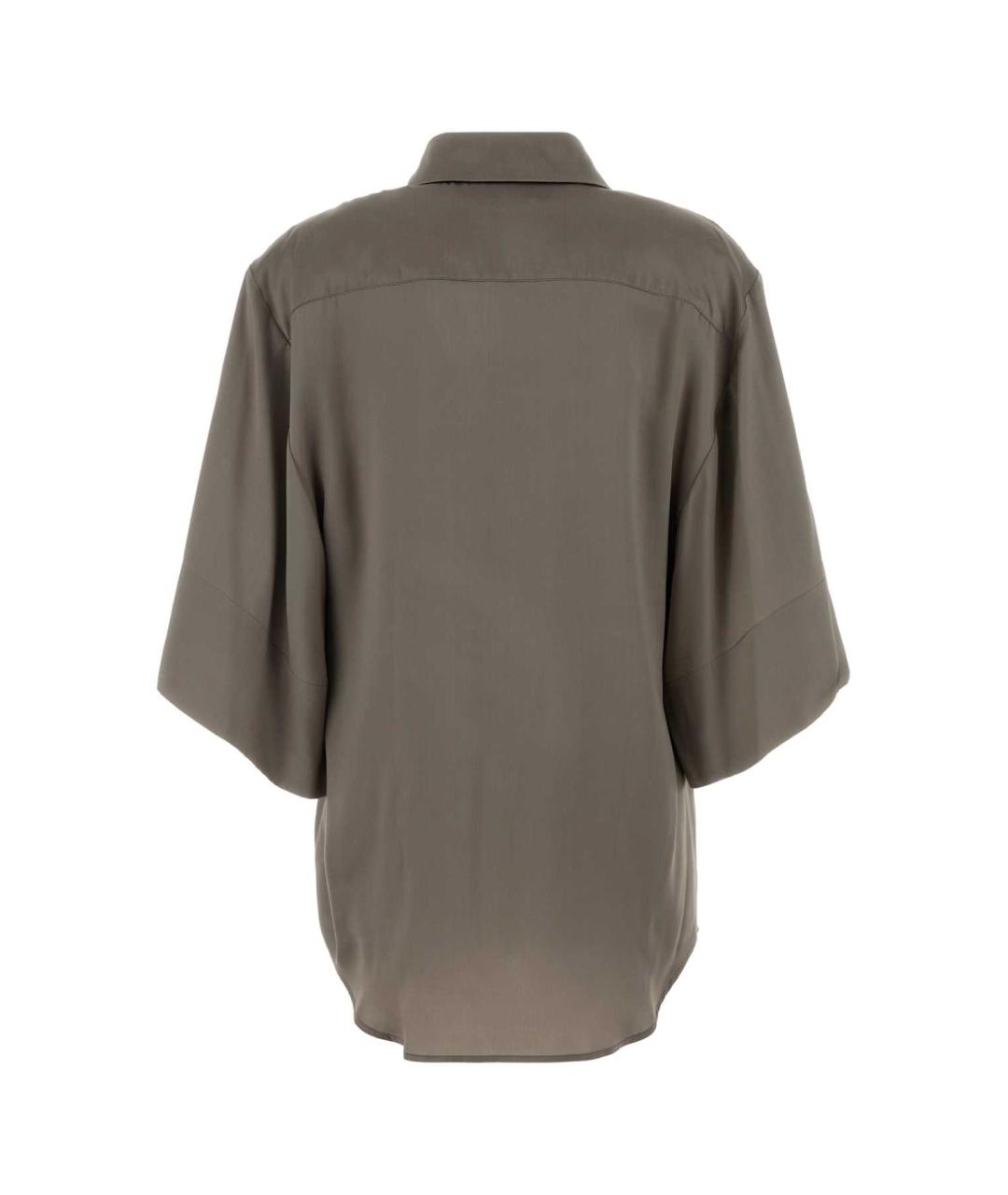 DRIES VAN NOTEN Серая шелковая рубашка, фото 2