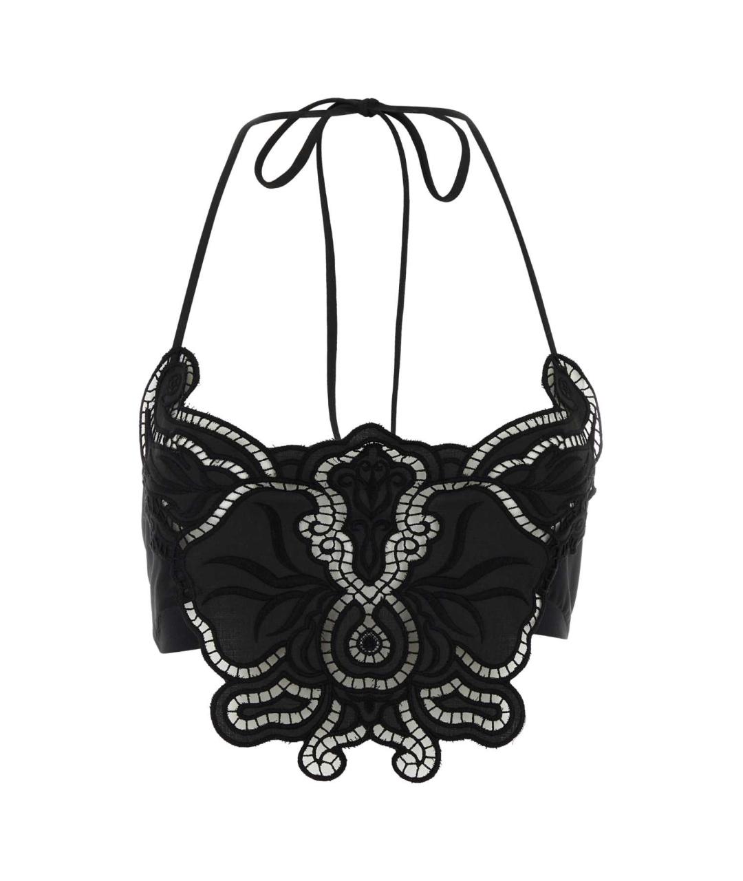 BLUMARINE Черная полиэстеровая майка, фото 1