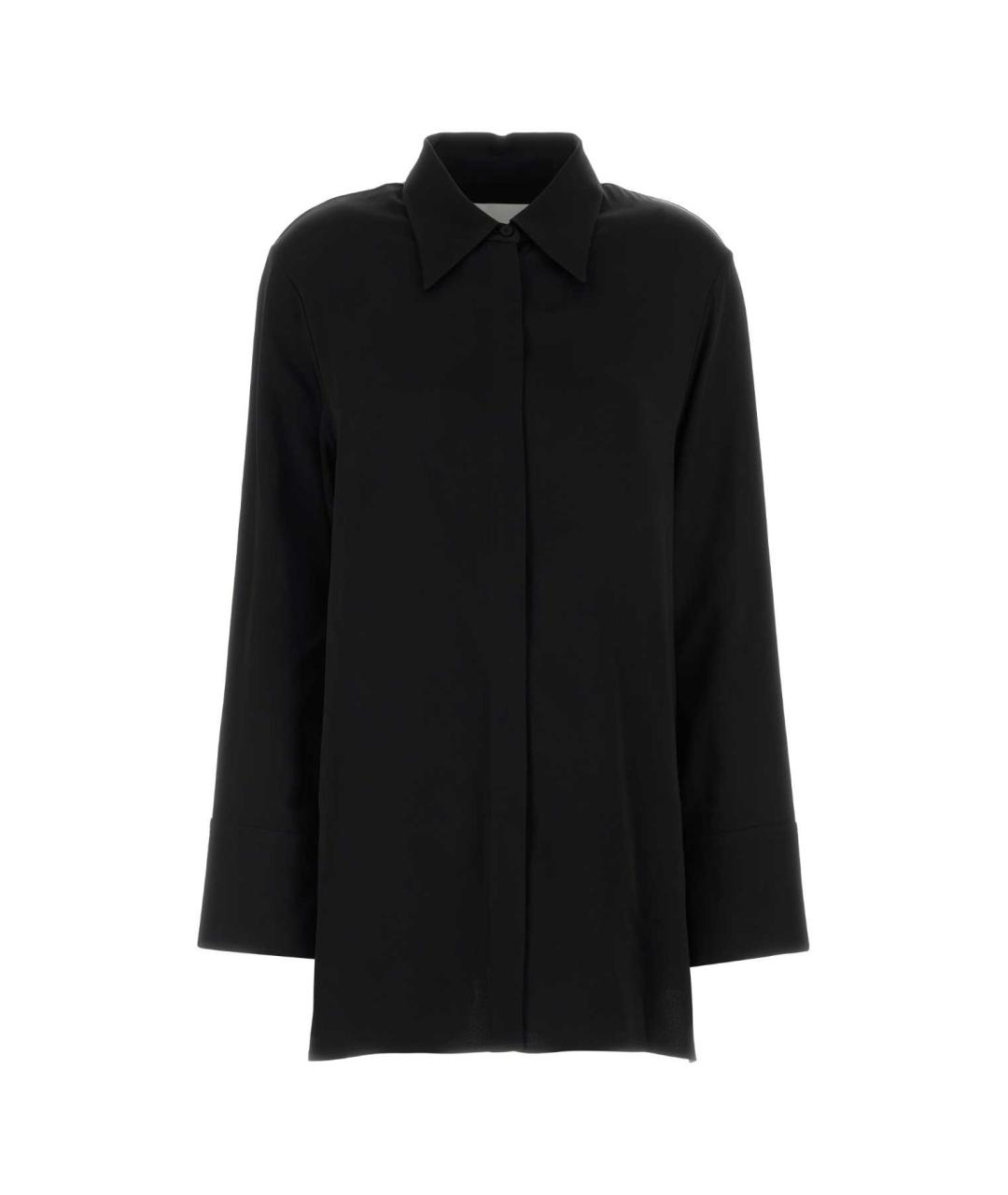 JIL SANDER Черная ацетатная рубашка, фото 1