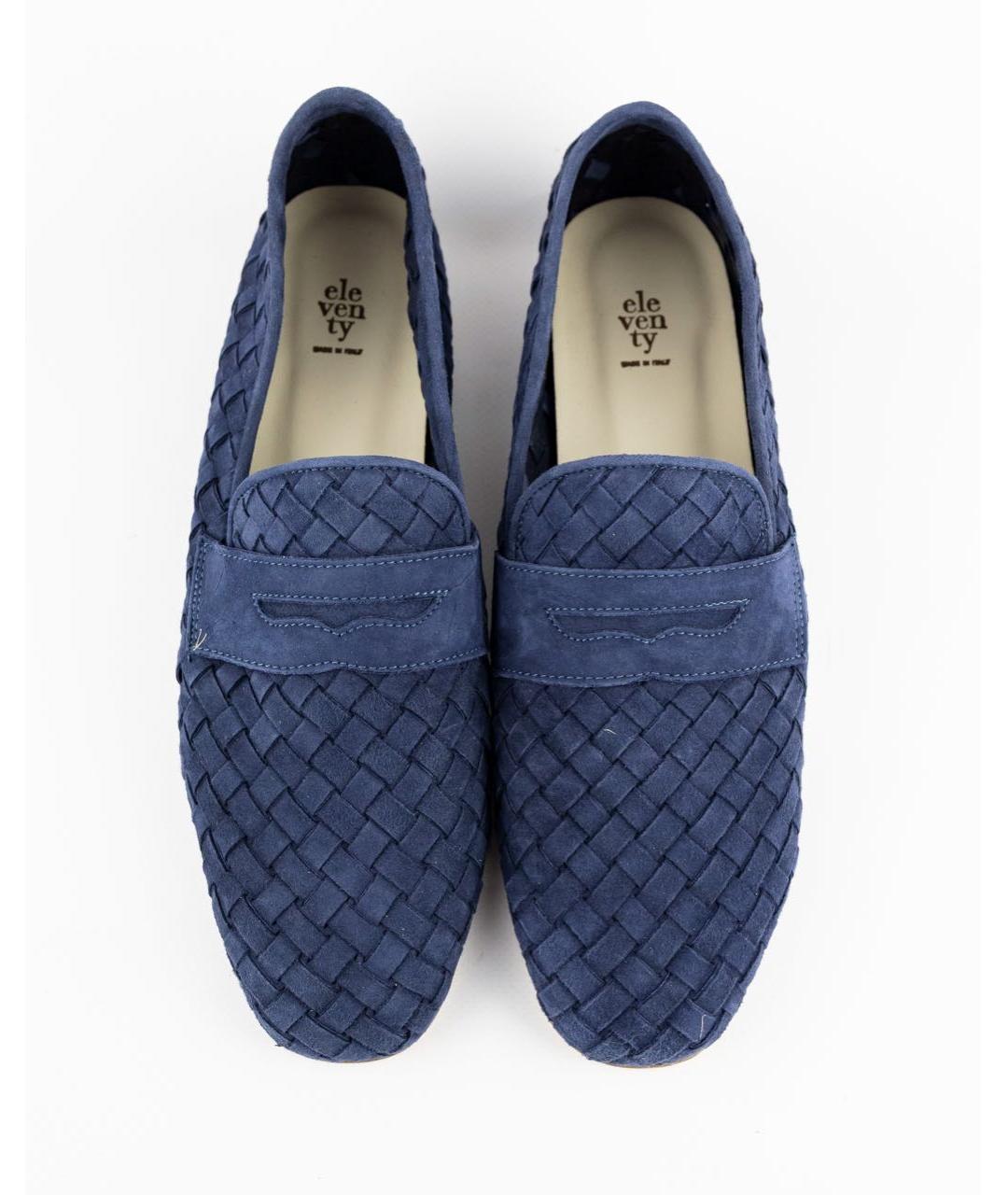 ELEVENTY Синие замшевые лоферы, фото 2