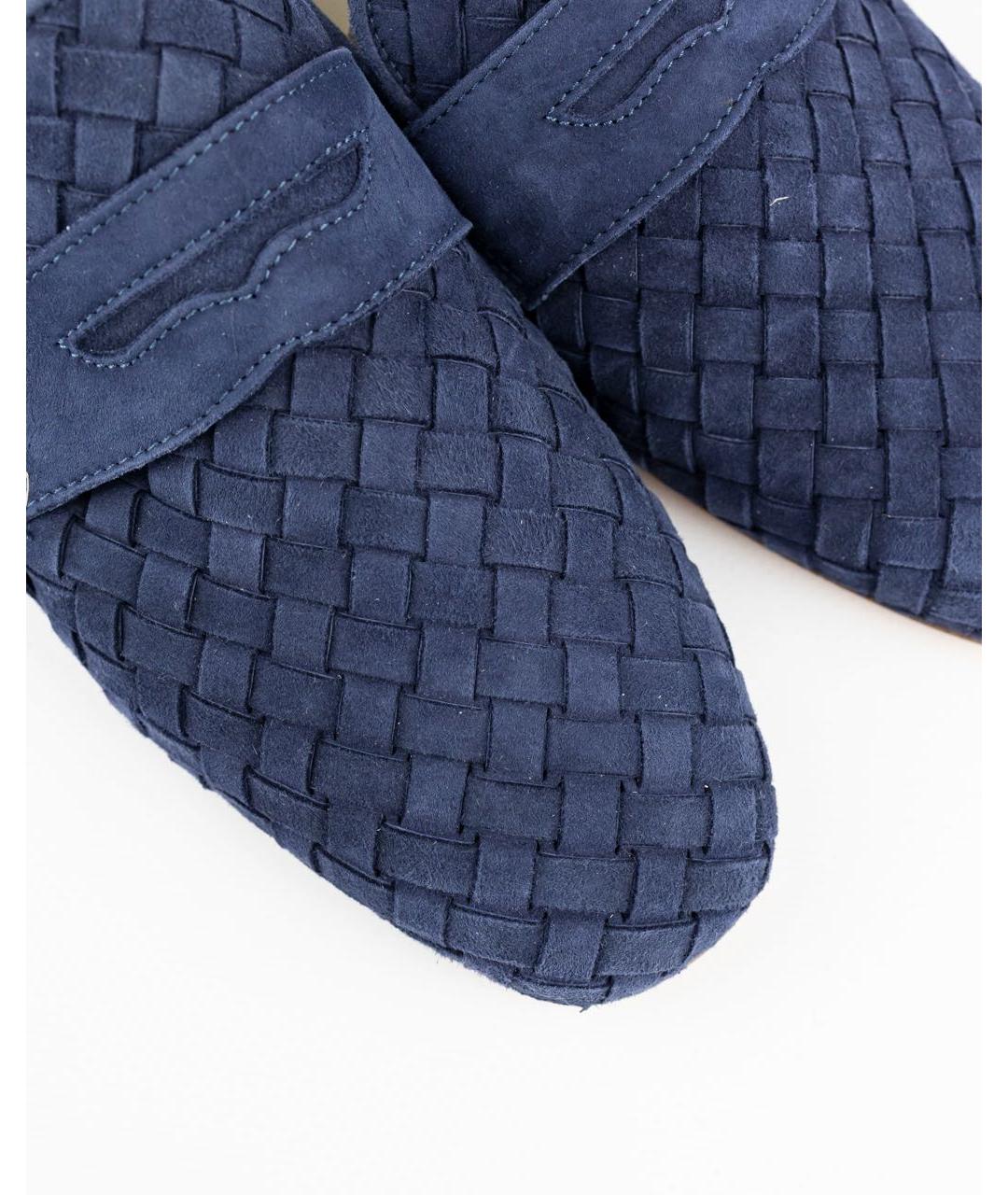 ELEVENTY Синие замшевые лоферы, фото 4