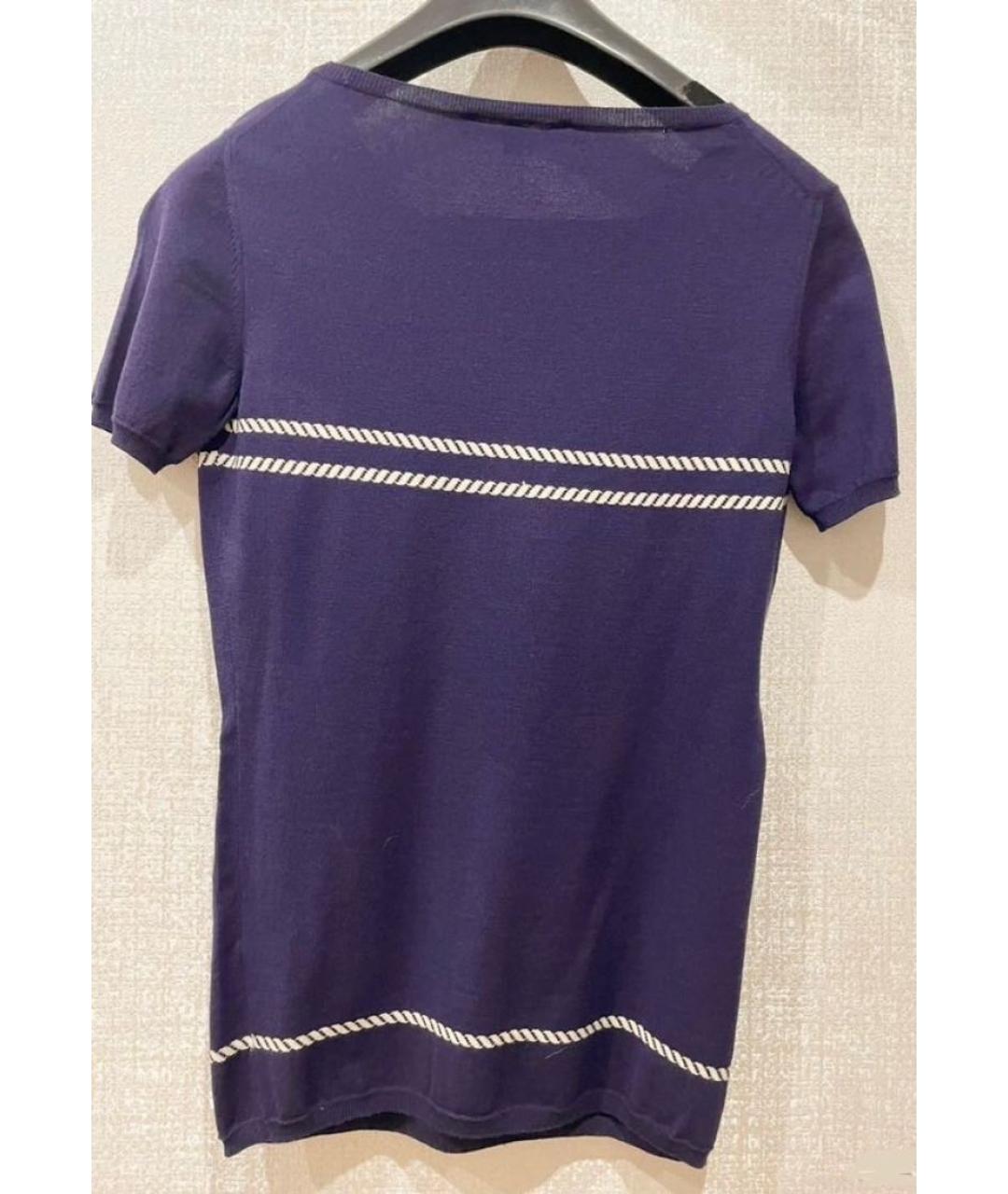 GUCCI Темно-синяя шерстяная футболка, фото 5