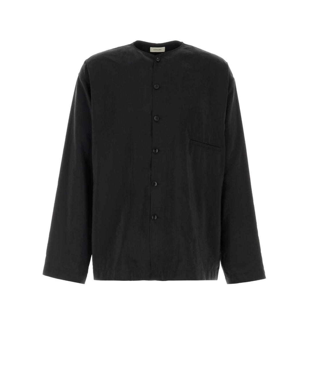 LEMAIRE Черная шелковая кэжуал рубашка, фото 1
