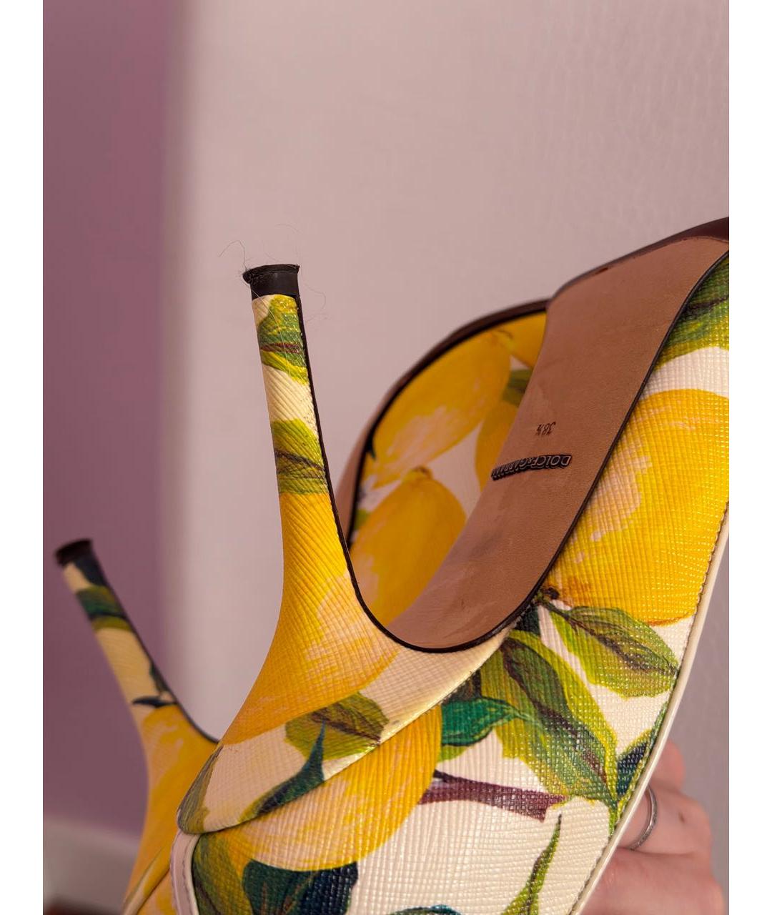 DOLCE&GABBANA Мульти кожаные туфли, фото 7