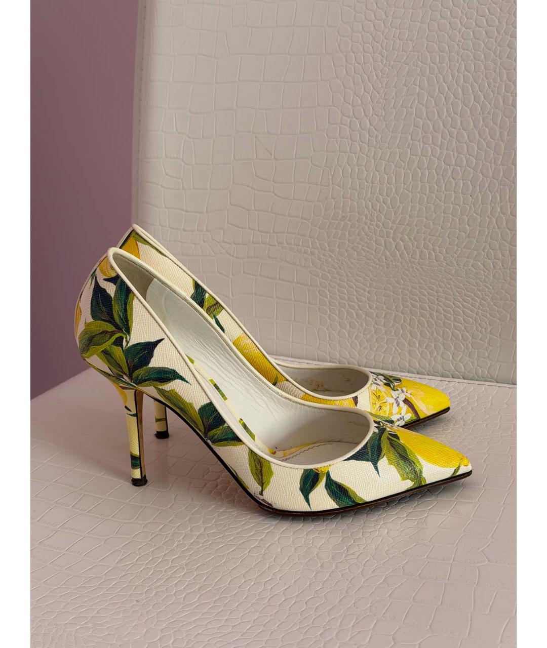 DOLCE&GABBANA Мульти кожаные туфли, фото 2