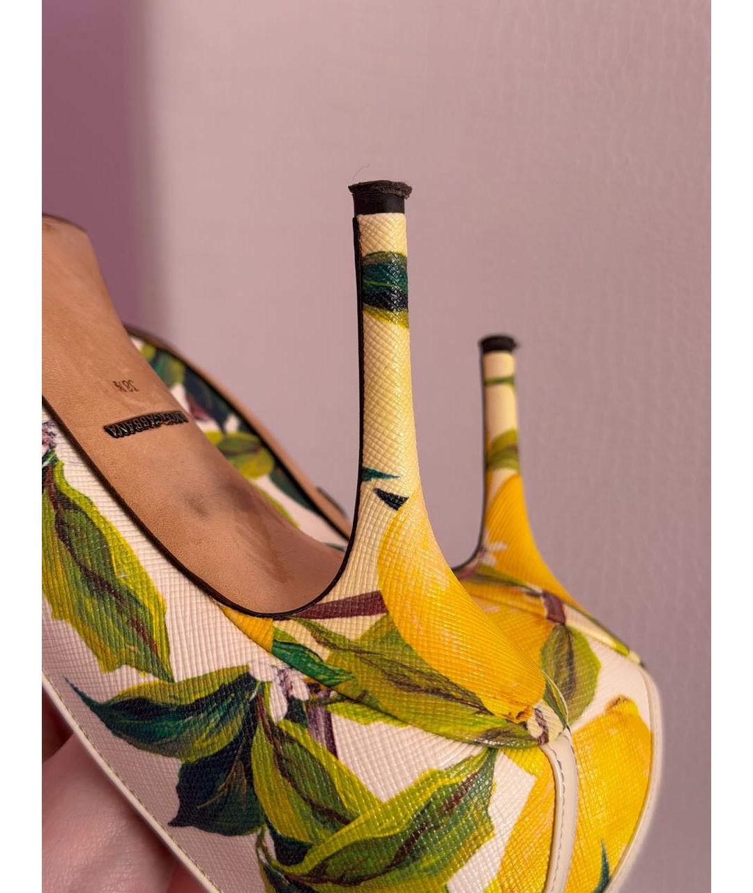 DOLCE&GABBANA Мульти кожаные туфли, фото 6