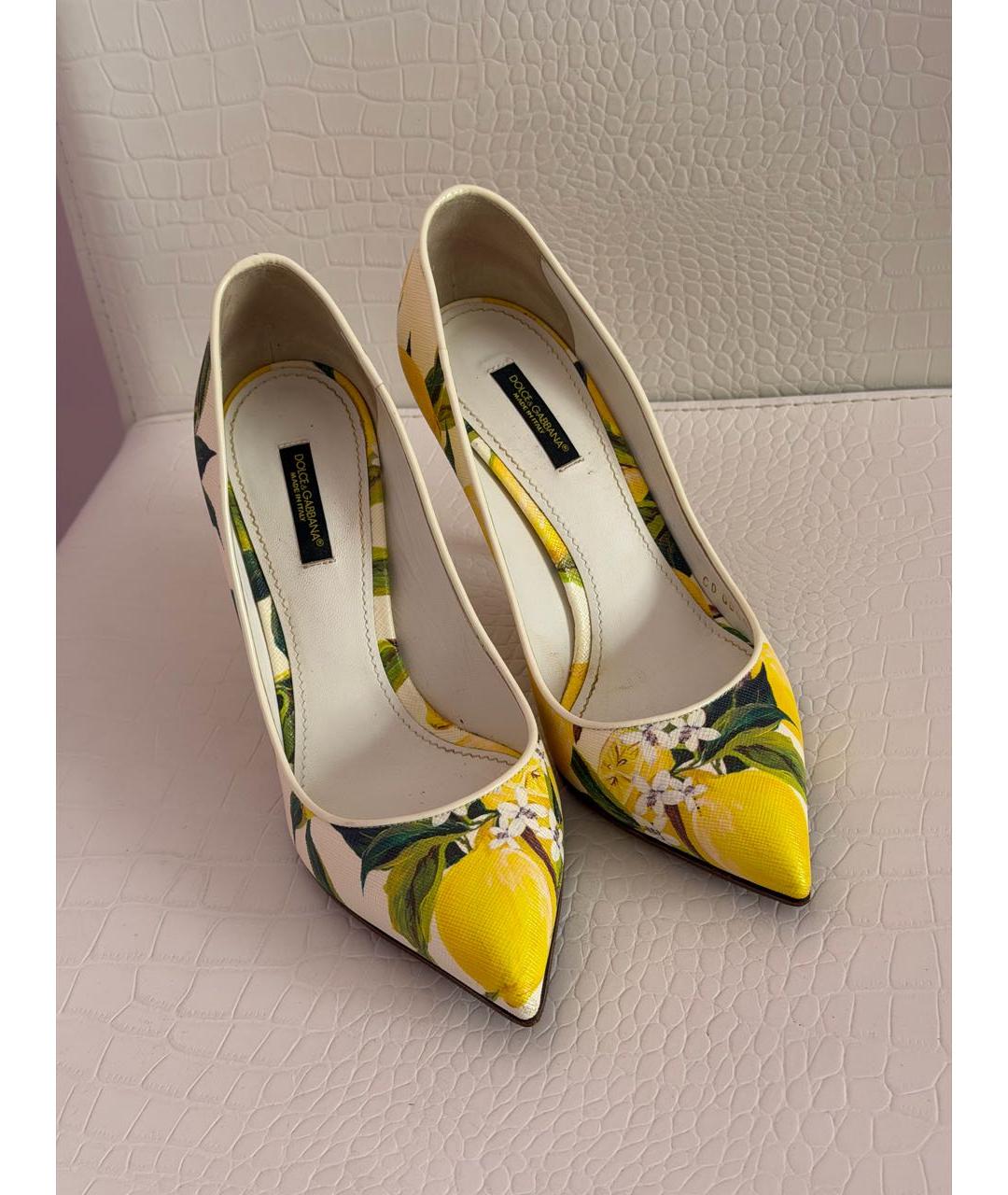 DOLCE&GABBANA Мульти кожаные туфли, фото 4