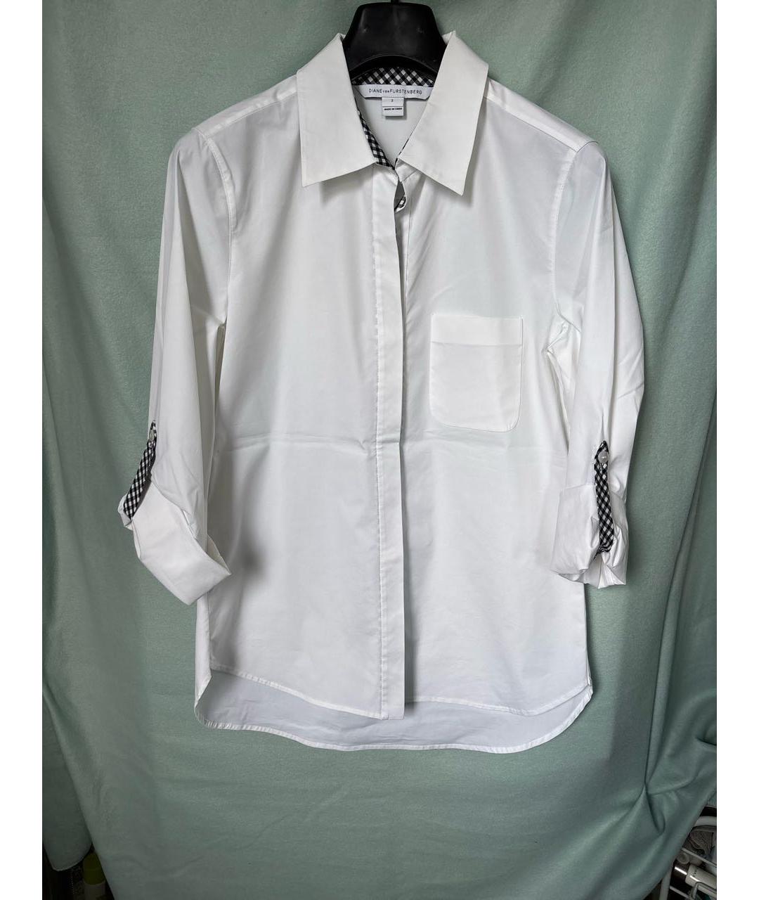 DIANE VON FURSTENBERG Белая хлопковая рубашка, фото 4