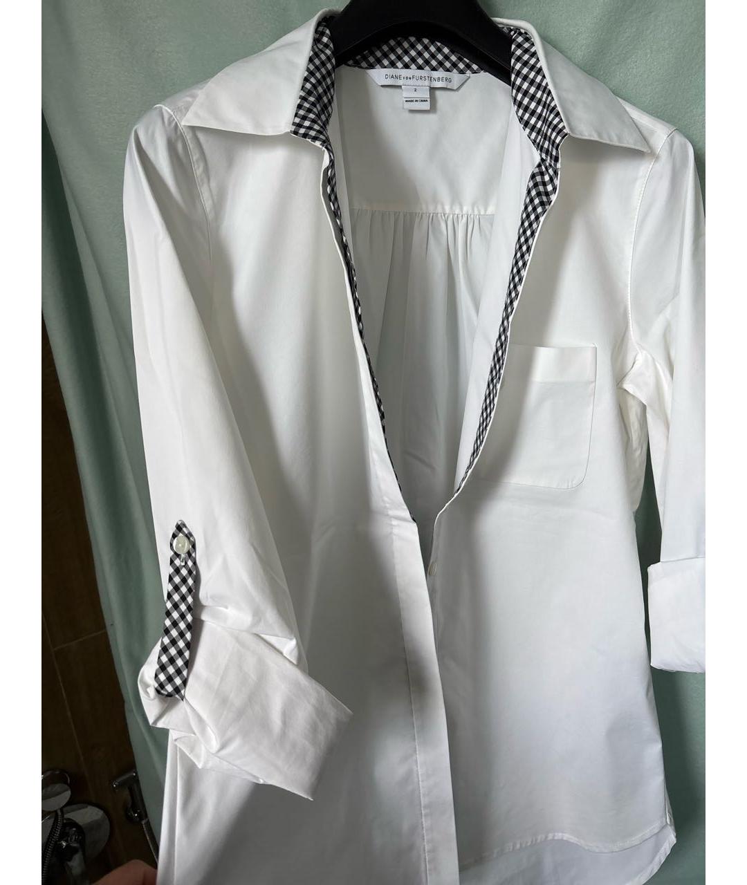 DIANE VON FURSTENBERG Белая хлопковая рубашка, фото 3