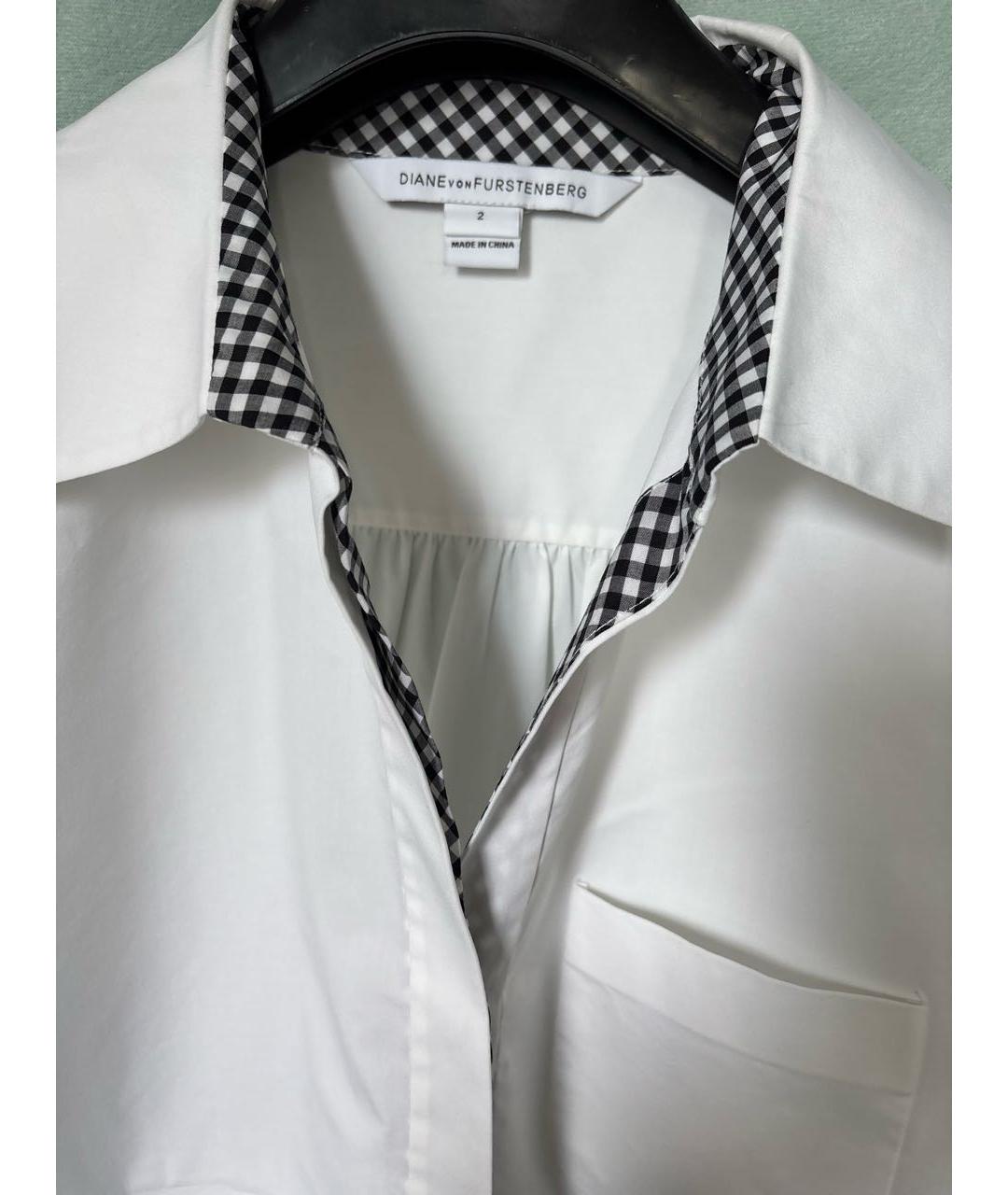 DIANE VON FURSTENBERG Белая хлопковая рубашка, фото 2