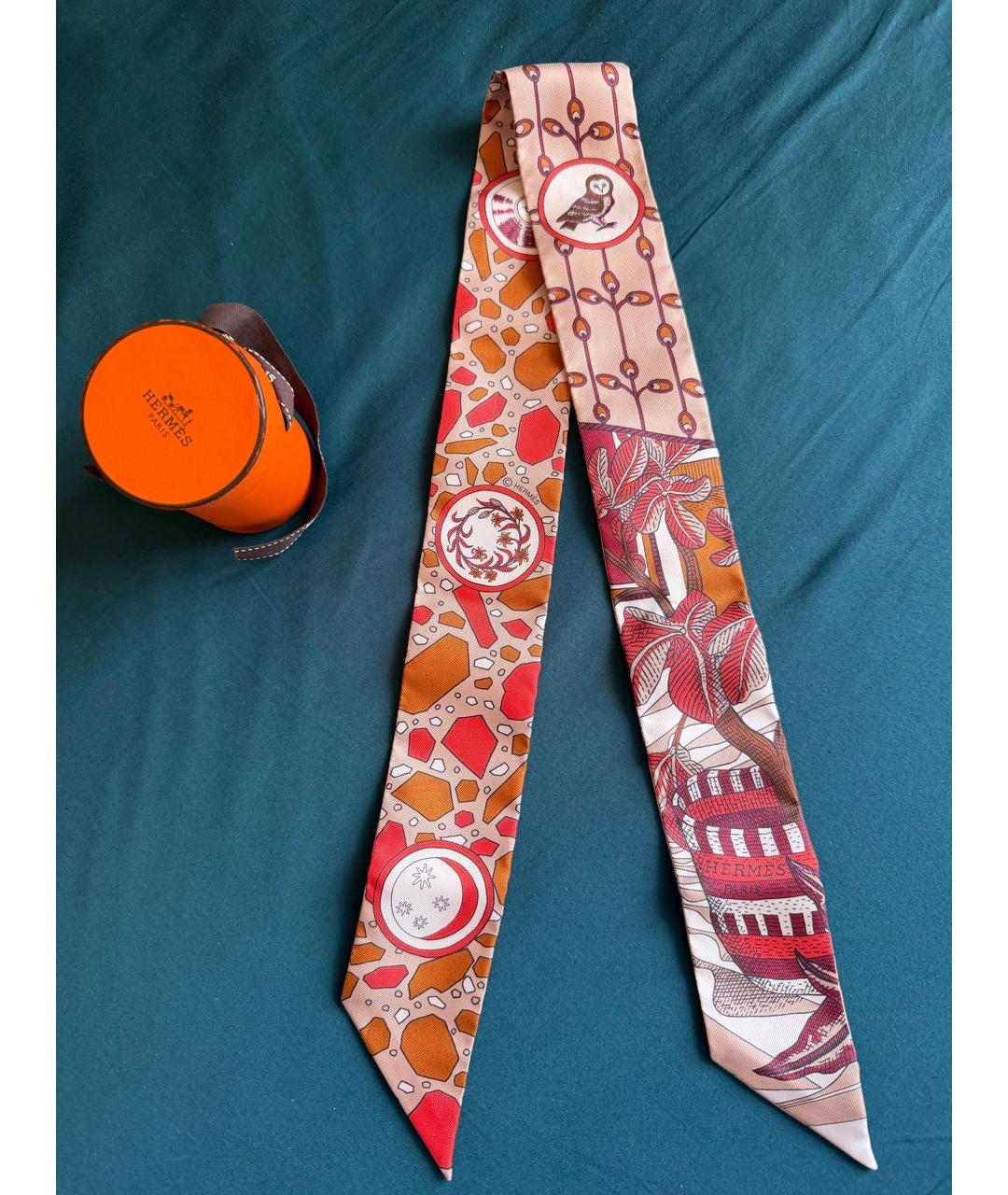 HERMES Мульти шелковый шарф, фото 2